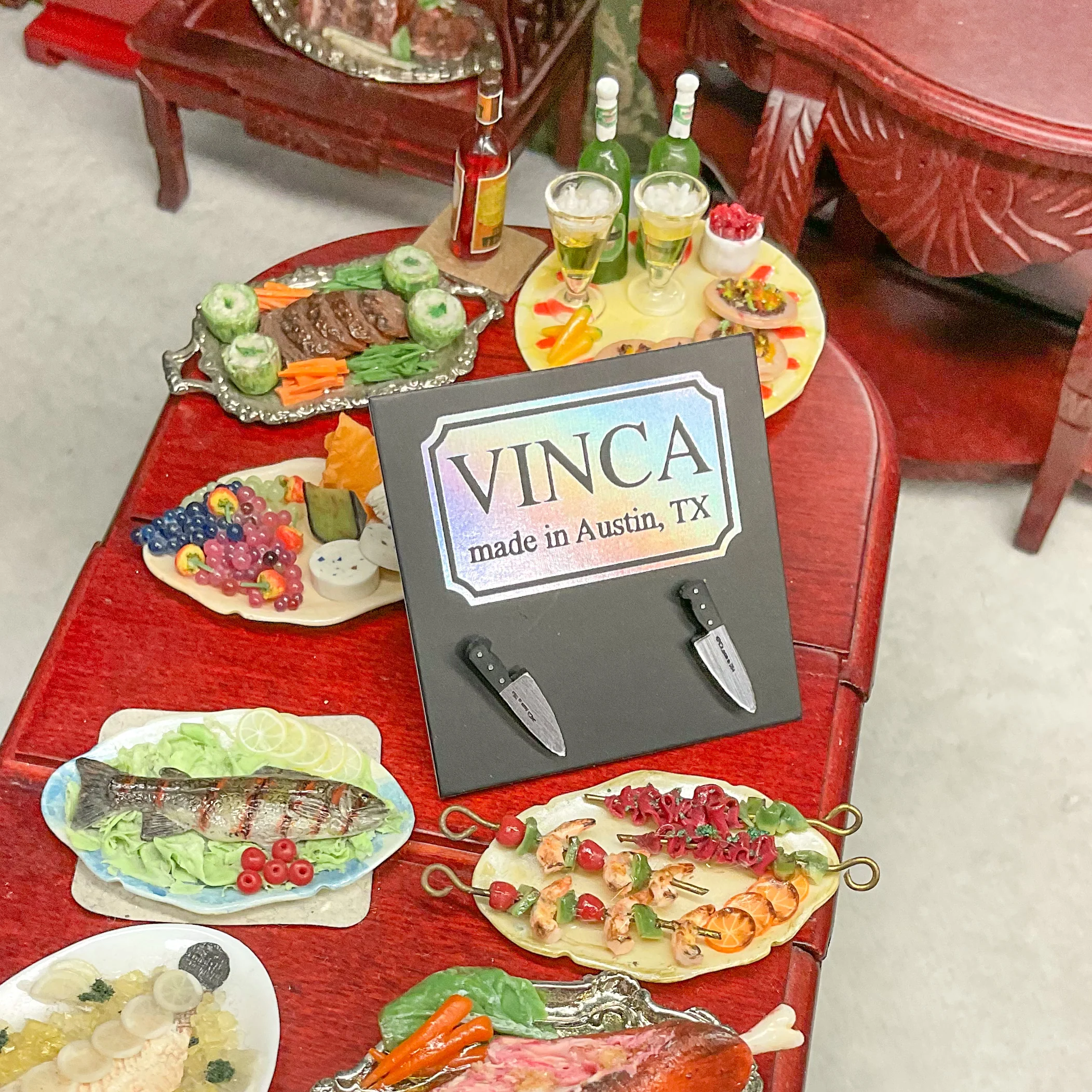 Teeny Tiny 1/2" Chef's Knife Earrings in Silver - Image 4